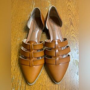 Wonderly Womens brown leather slip on sz 8.5